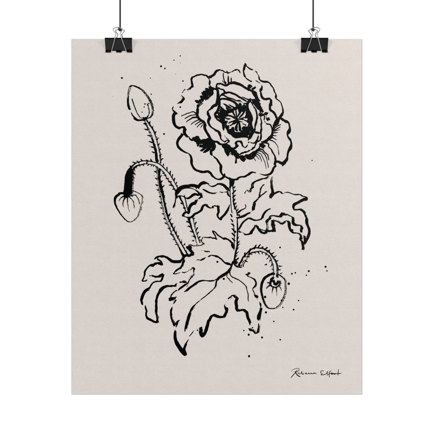 Ink Poppy - Art Print