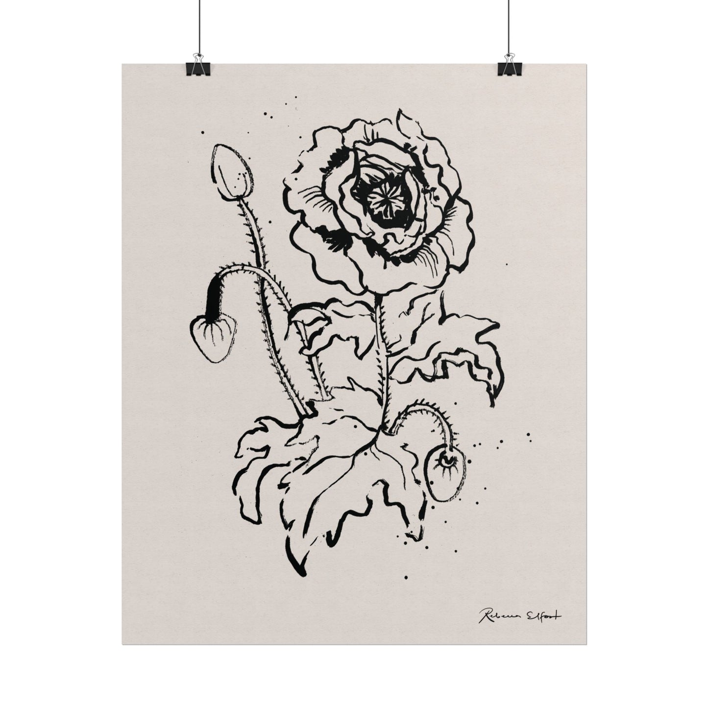Ink Poppy - Art Print