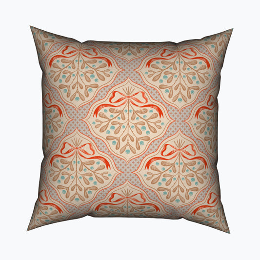 Mistletoe Bows Christmas Cushion