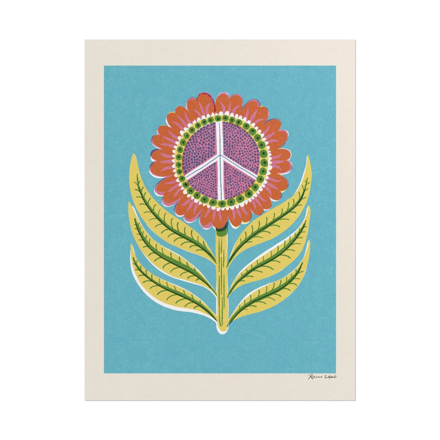 Peace Series: Peace Sign Flower Art Print