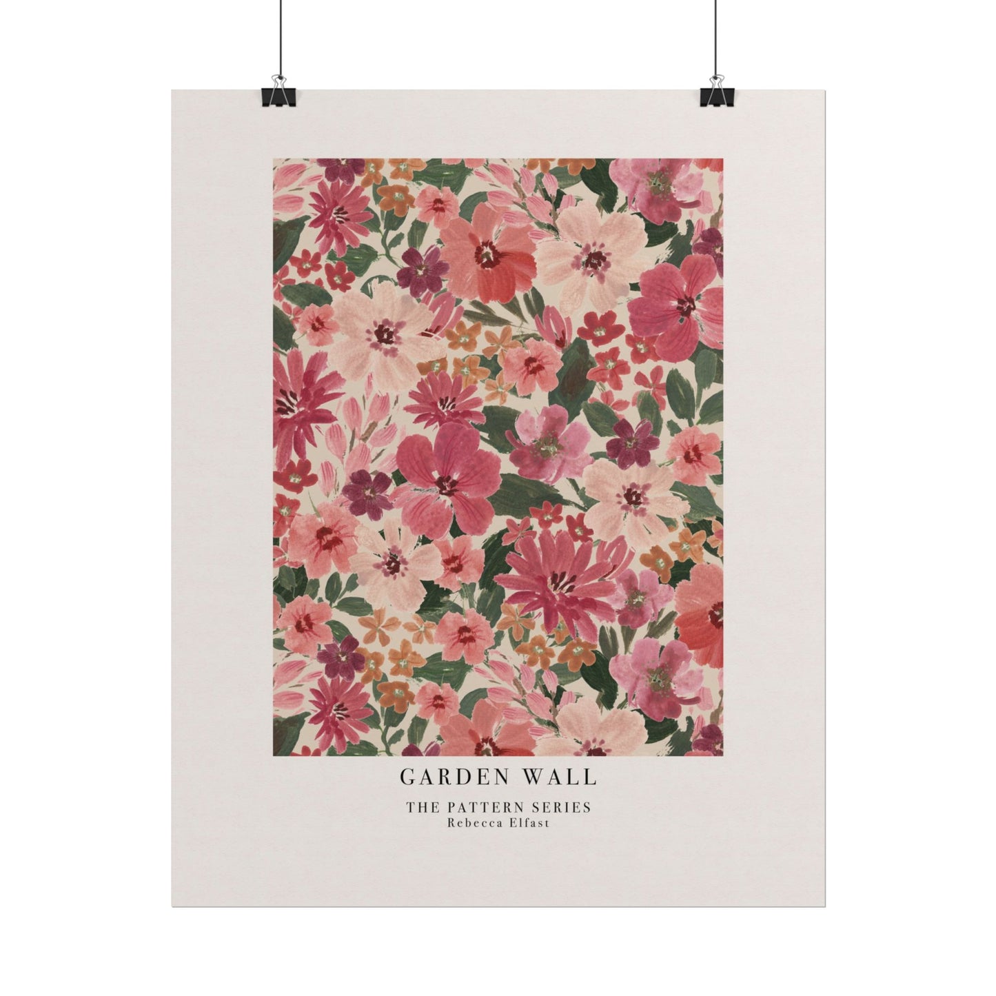 Garden Wall Pink - The Pattern Series - Art Print