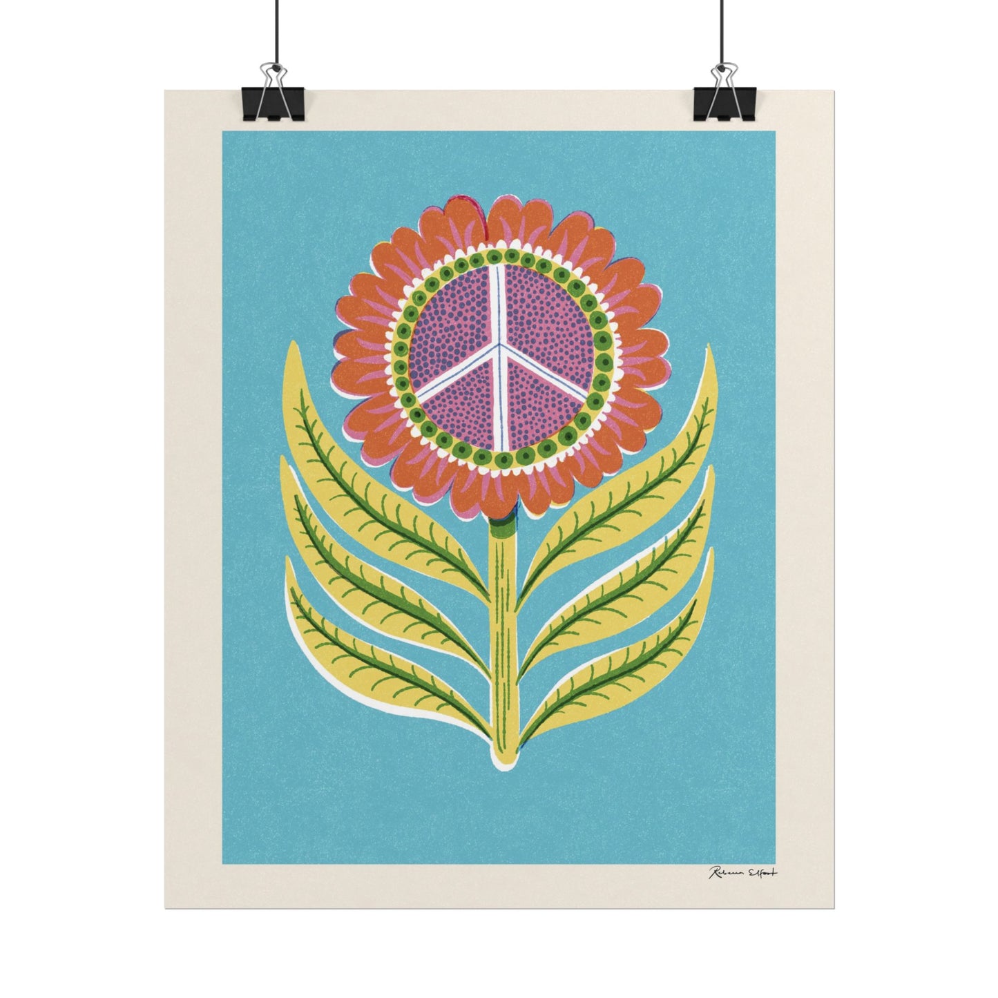 Peace Series: Peace Sign Flower Art Print