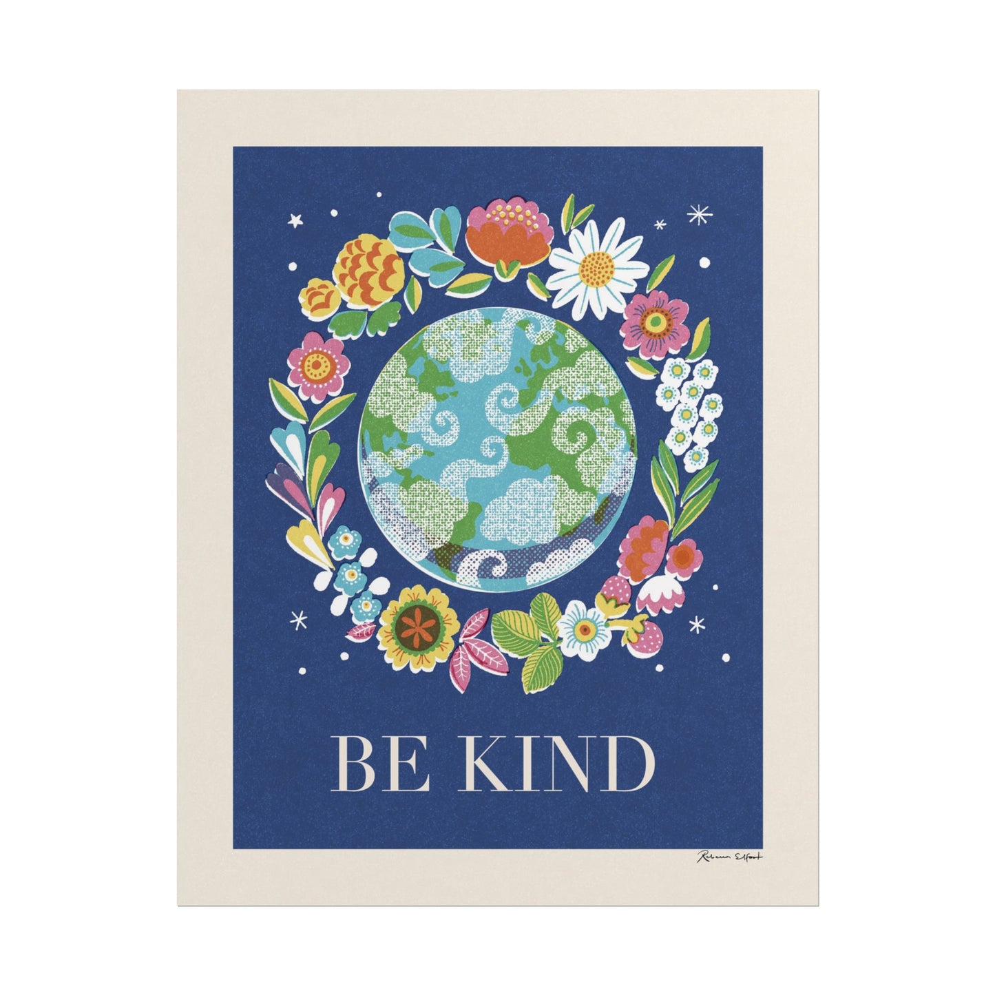 Peace Series: Planet Earth 'Be Kind' Art Print