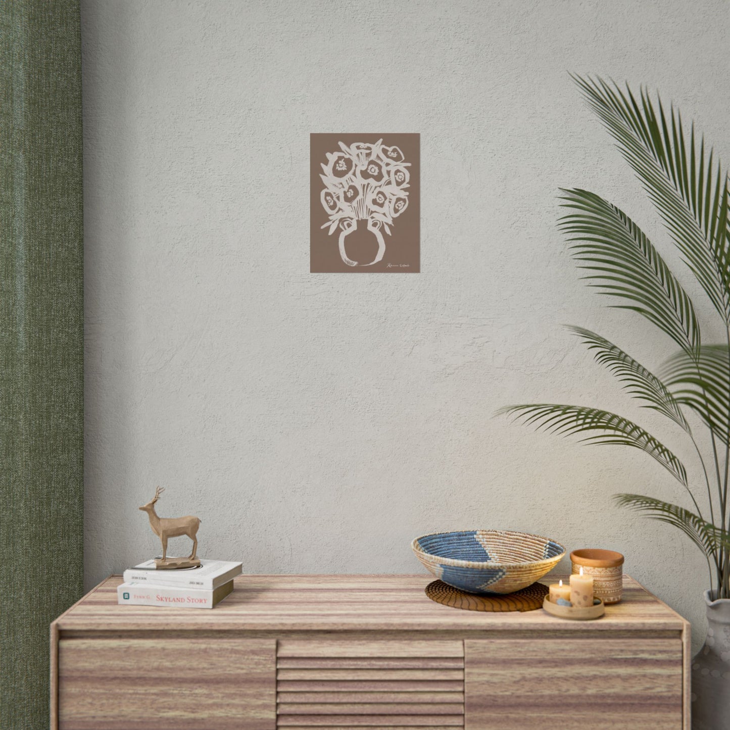 Bold Ink Bouquet Terracotta - Art Print