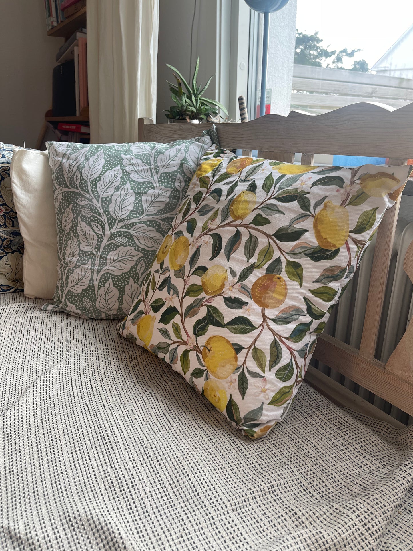 Luscious Lemons Botanical Cotton Cushion