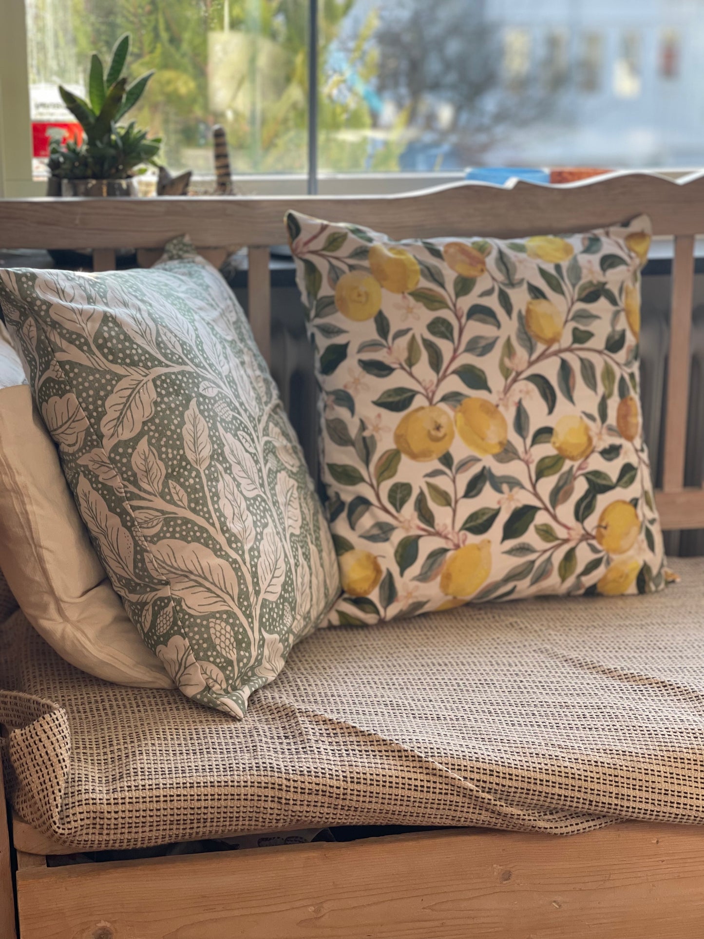 Luscious Lemons Botanical Cotton Cushion