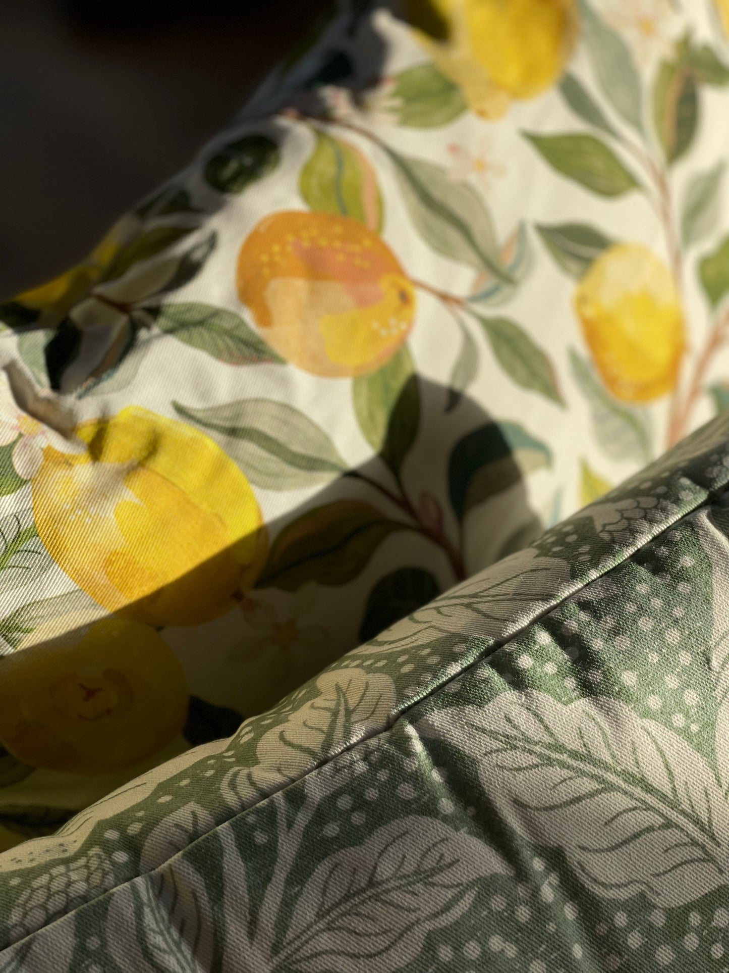 Luscious Lemons Botanical Cotton Cushion