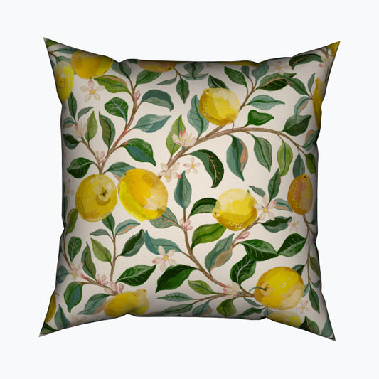 Luscious Lemons Botanical Cotton Cushion