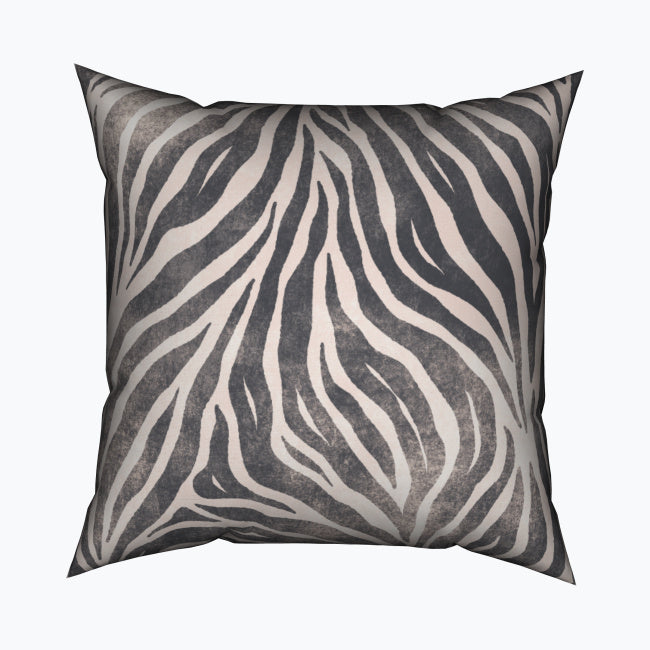 Jewel Jungle Textured Zebra Print Cotton Cushion