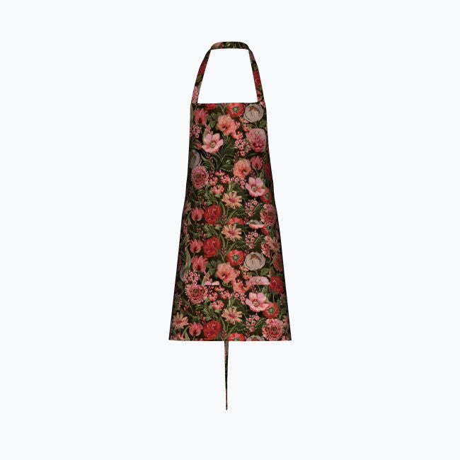 Vintage Garden Dark - Cotton Kitchen Apron
