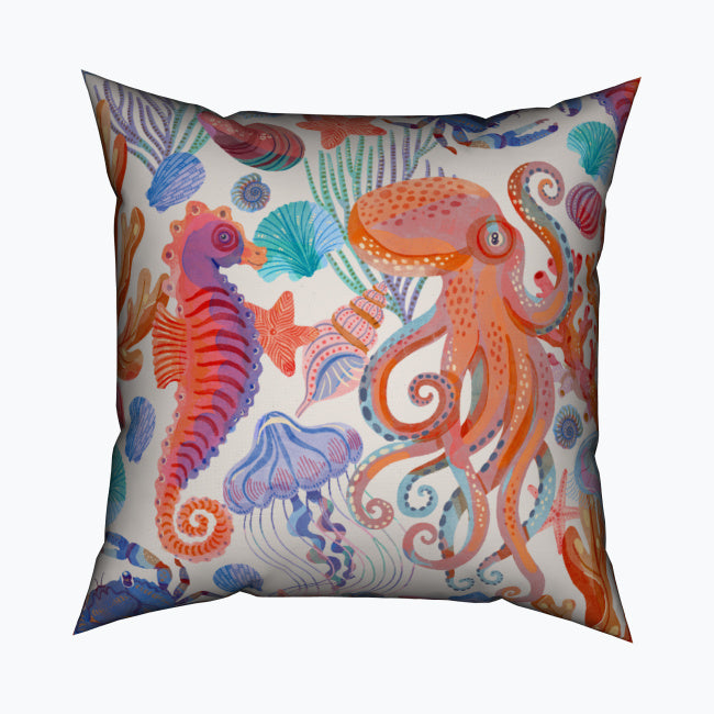 Coastal Creatures Cotton Cushion
