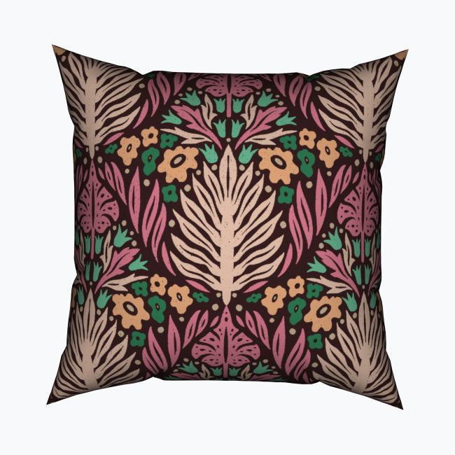 Earthy Jungle Damask Cushion