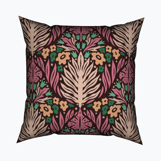 Earthy Jungle Damask Cushion