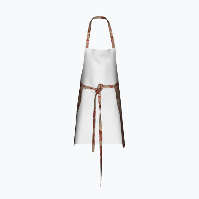 Red Nasturtium Cotton Kitchen Apron
